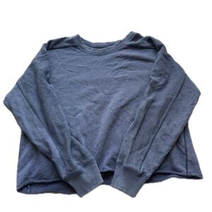 Aerie blue cropped crewneck sweatshirt